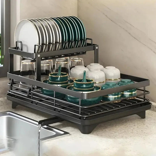 Adjustable Dish Drying Rack - Stainless Steel - Handy House
