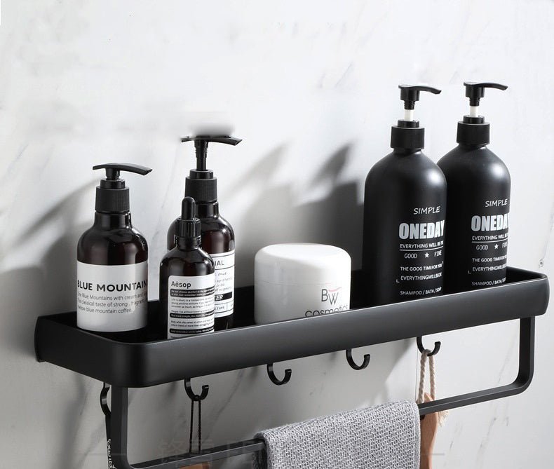 Aluminium Bathroom Shelf - Black - Handy House