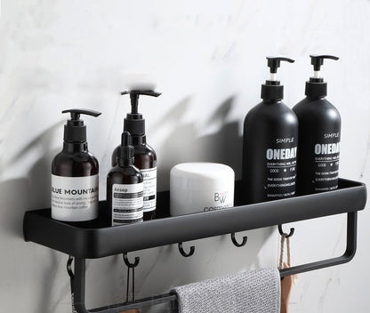 Aluminium Bathroom Shelf - Black - Handy House