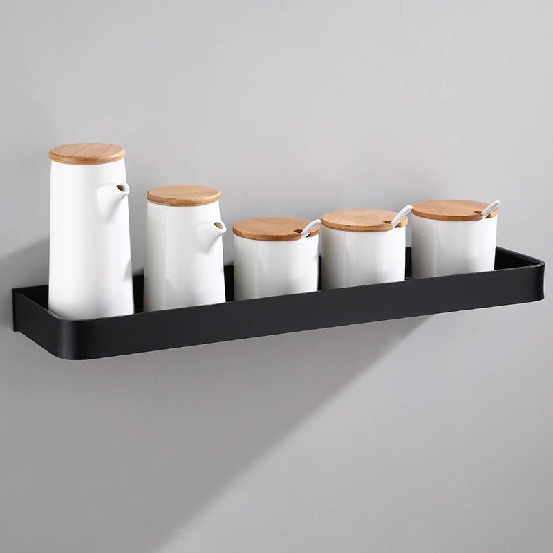 Aluminium Bathroom Shelf - Black - Handy House