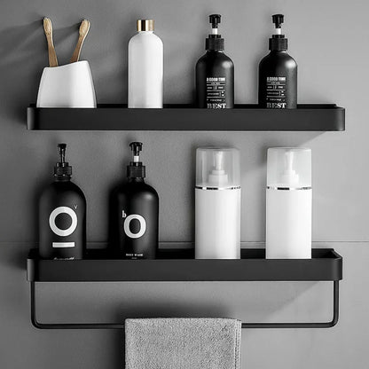 Aluminium Bathroom Shelf - Black - Handy House