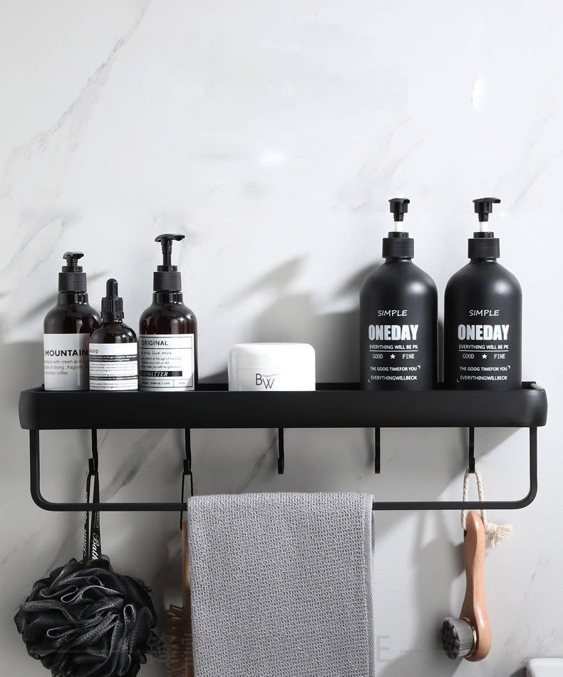 Aluminium Bathroom Shelf - Black - Handy House