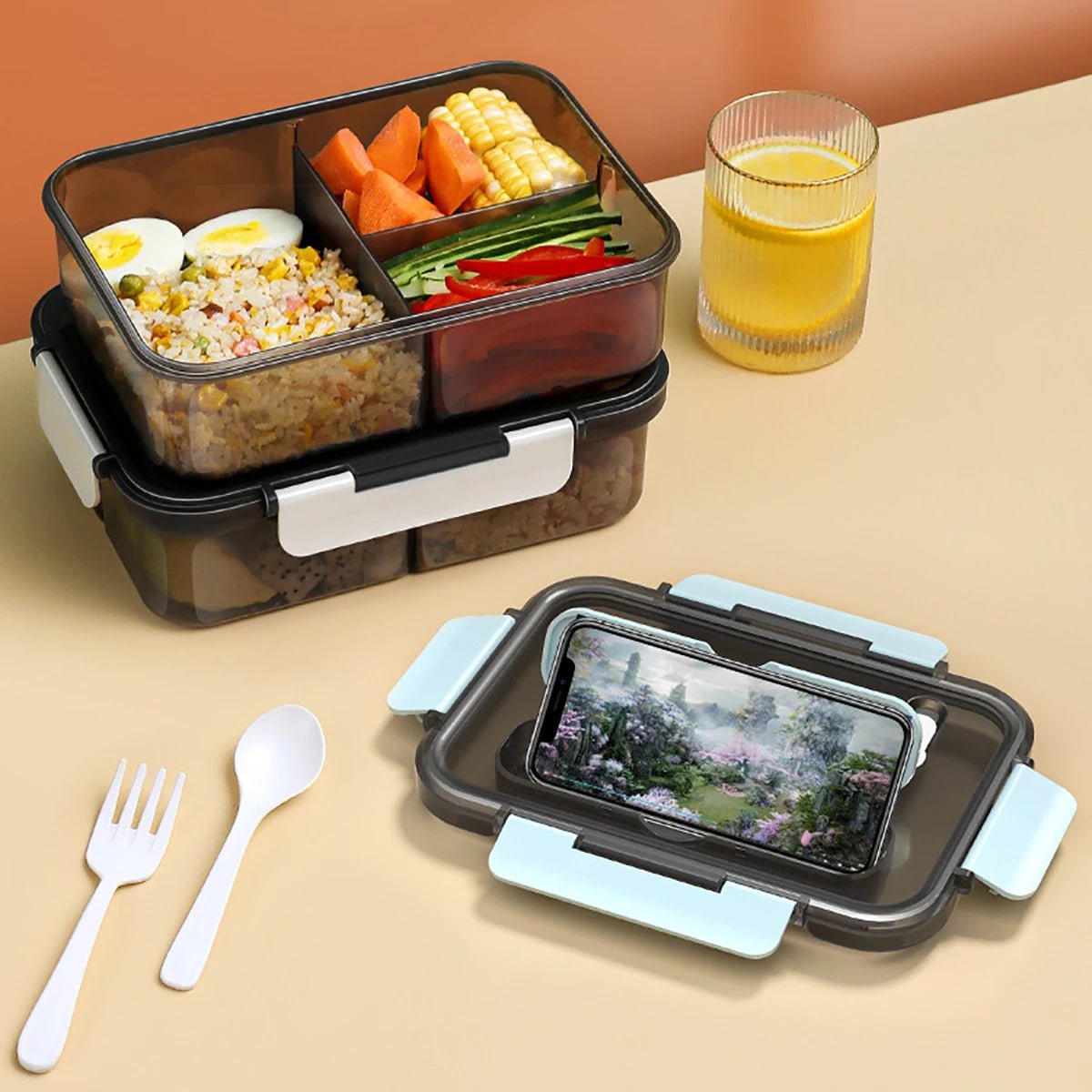 BPA - Free 3 Compartment Lunch Box - Handy House