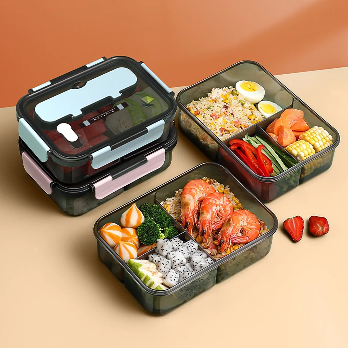 BPA - Free 3 Compartment Lunch Box - Handy House