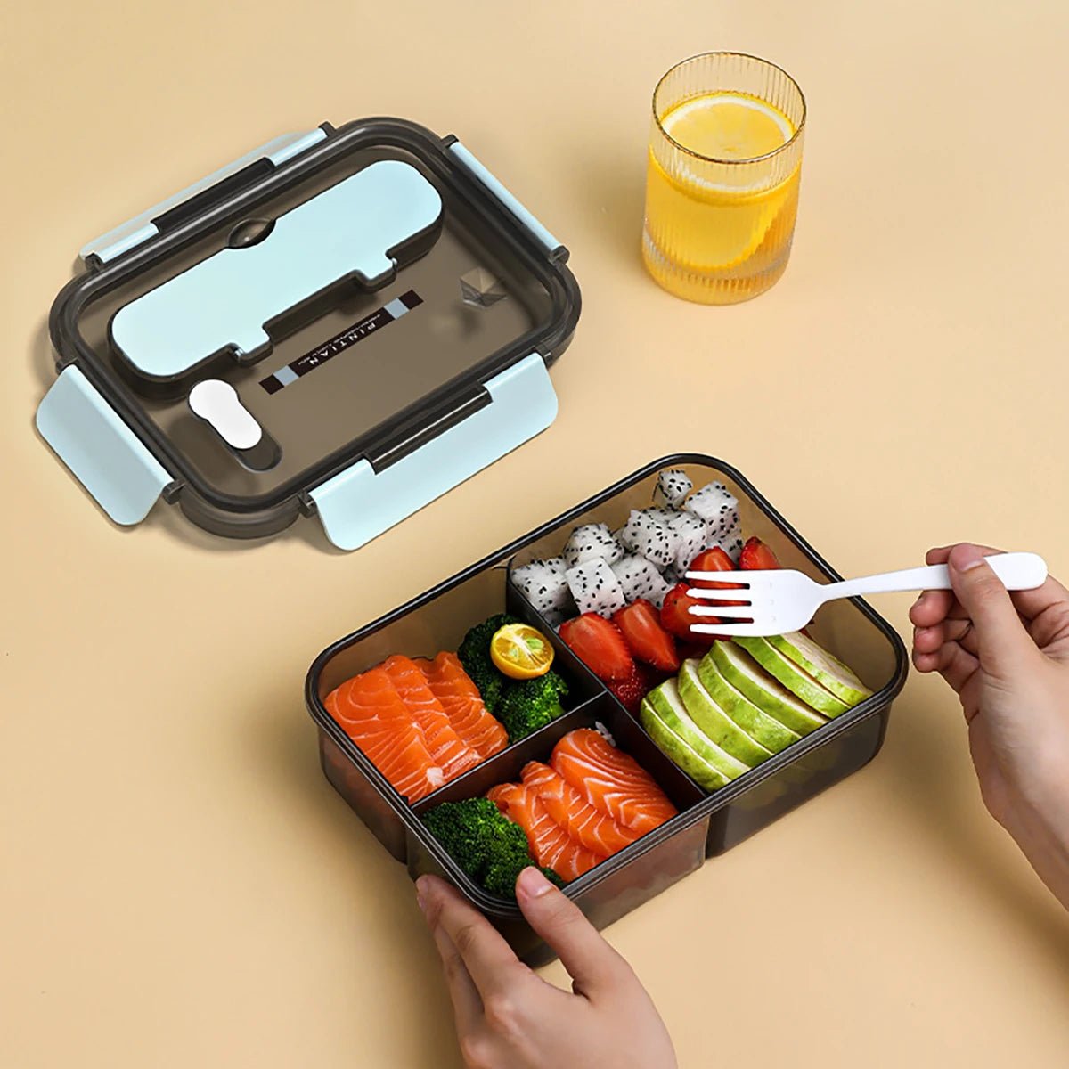 BPA - Free 3 Compartment Lunch Box - Handy House