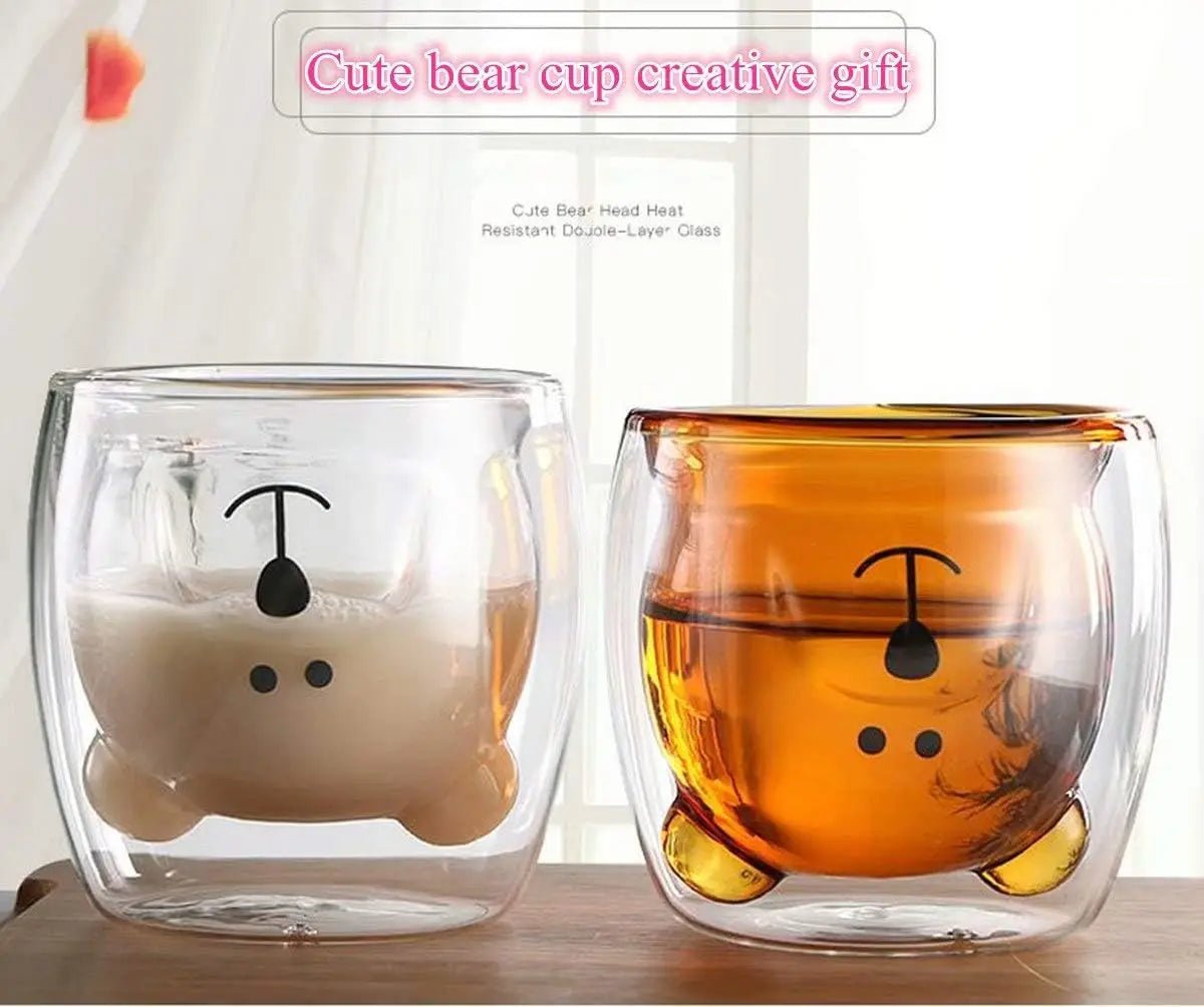 Cute Animal Double - layer Coffee Mug - Handy House