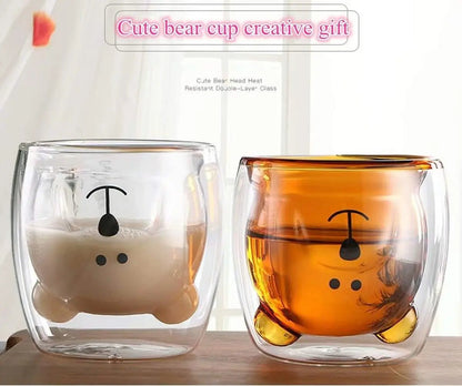Cute Animal Double - layer Coffee Mug - Handy House
