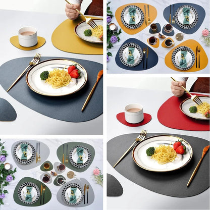 Dual - Sided Leather Placemats - Handy House