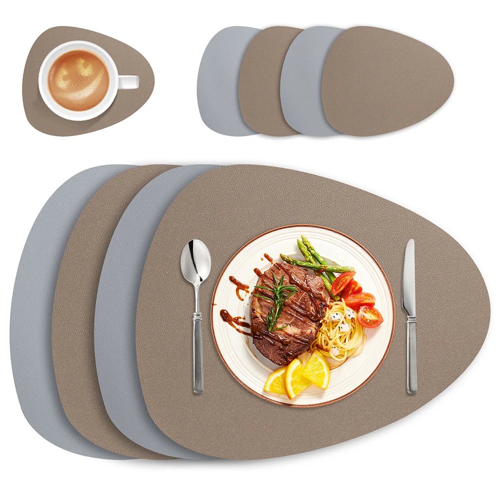 Dual - Sided Leather Placemats - Handy House
