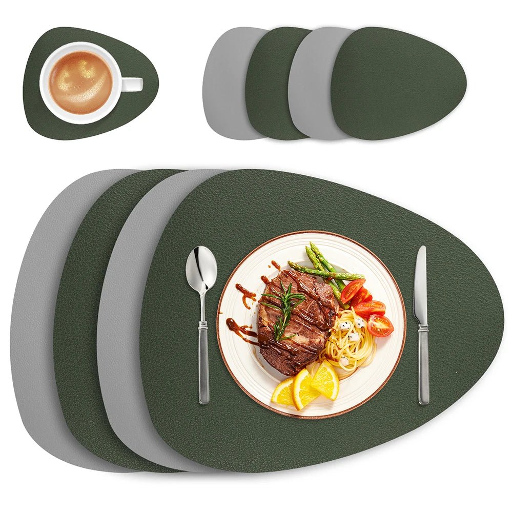 Dual - Sided Leather Placemats - Handy House