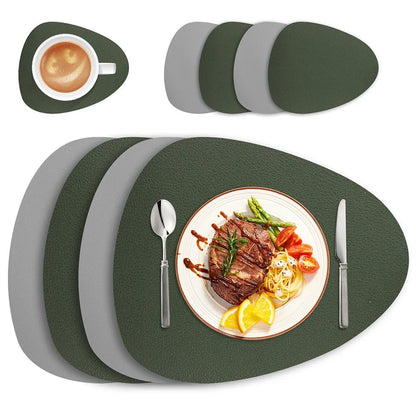 Dual - Sided Leather Placemats - Handy House
