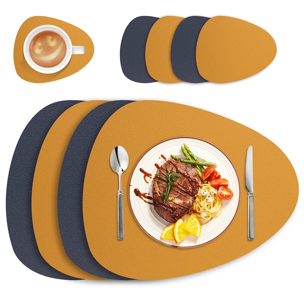 Dual - Sided Leather Placemats - Handy House
