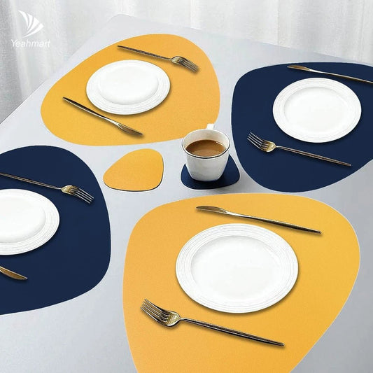Dual - Sided Leather Placemats - Handy House