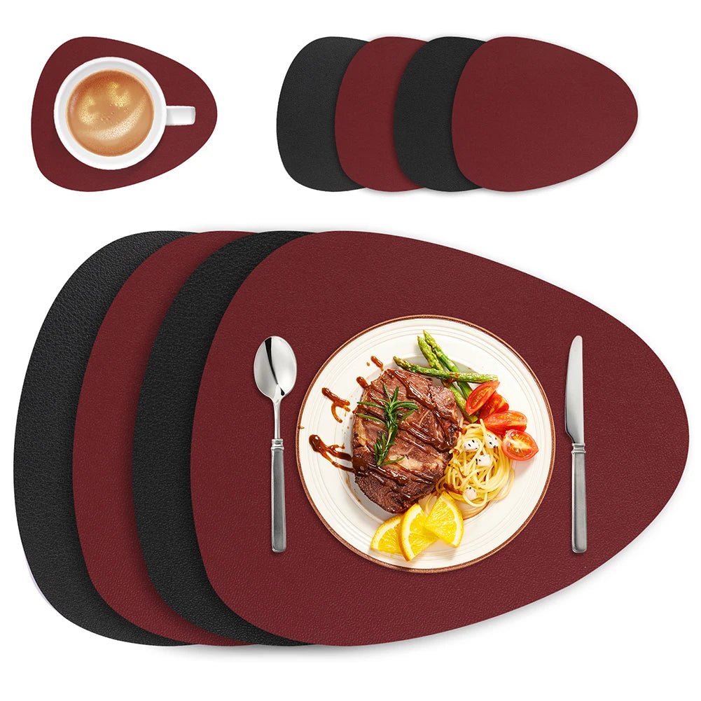 Dual - Sided Leather Placemats - Handy House
