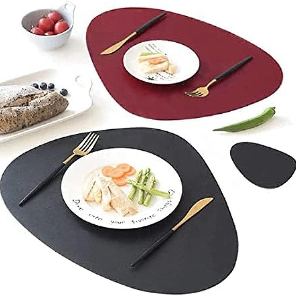 Dual - Sided Leather Placemats - Handy House