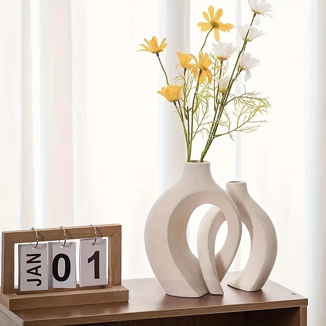 Hollow Modern Ceramic Vase Set - Handy House