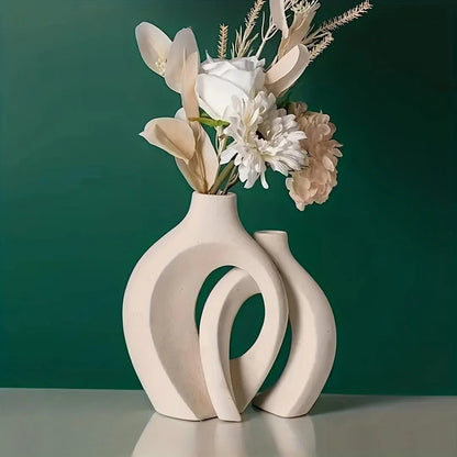 Hollow Modern Ceramic Vase Set - Handy House