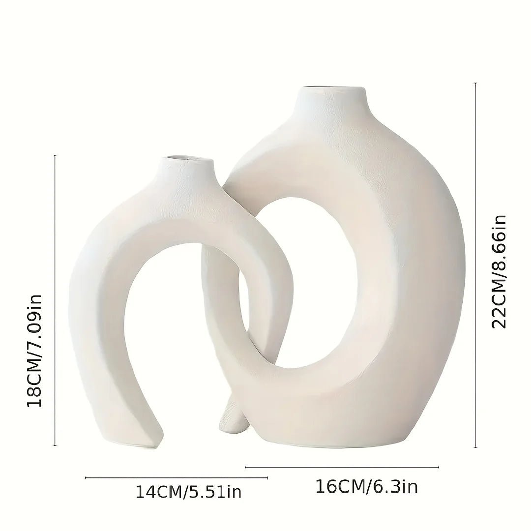 Hollow Modern Ceramic Vase Set - Handy House