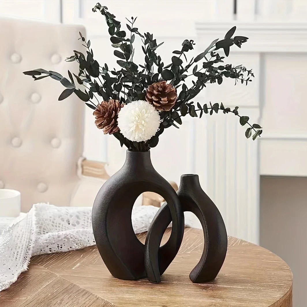 Hollow Modern Ceramic Vase Set - Handy House