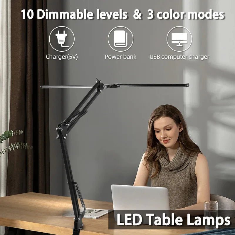 LED Dimmable Double Head Table Lamp - Handy House