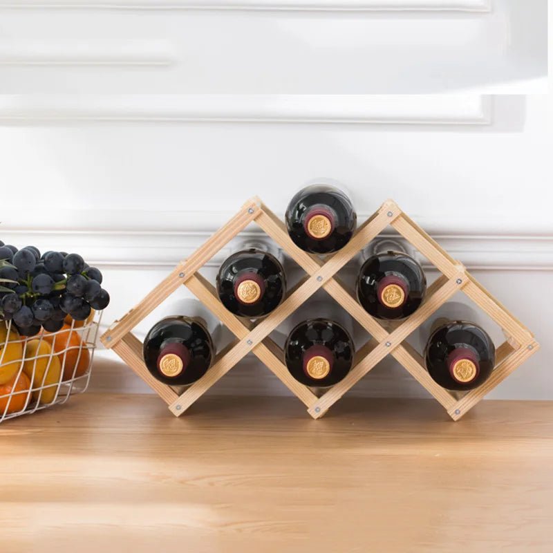 Modern Wooden Wine Rack - Handy House