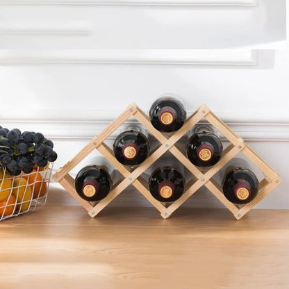 Modern Wooden Wine Rack - Handy House
