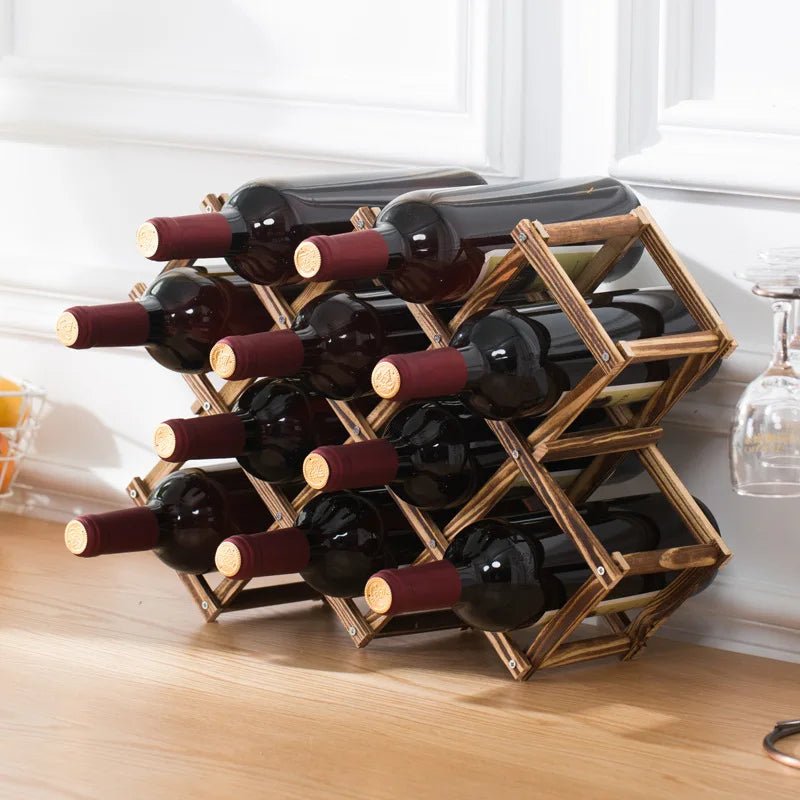Modern Wooden Wine Rack - Handy House