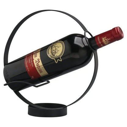 Unique Retro Iron Circle Wine Holder - Handy House