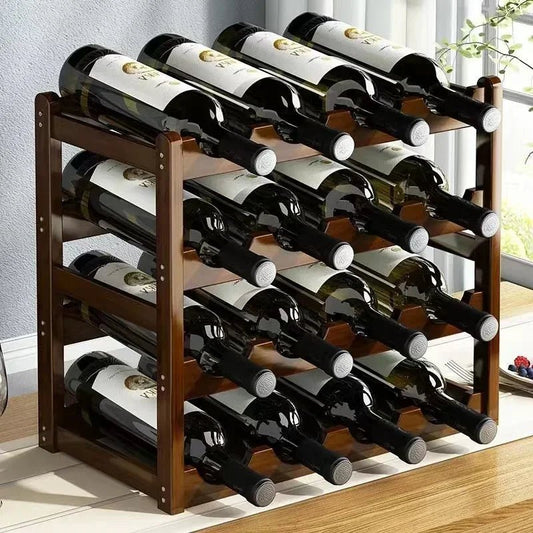 Vintage Inspired Wooden Wine Rack - Handy House