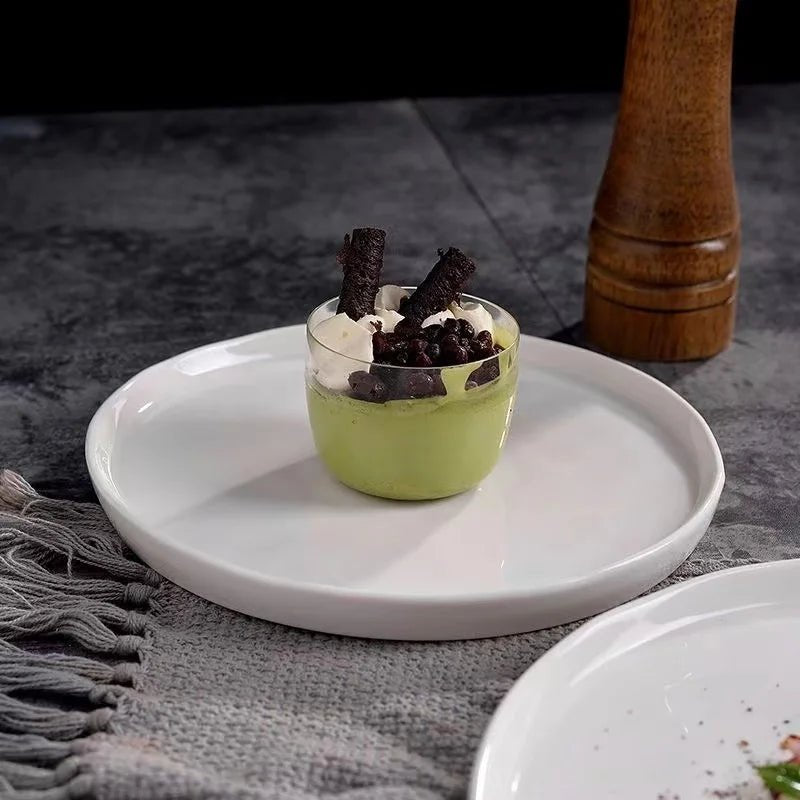 White Ceramic Dinner Serving Plate - Handy House