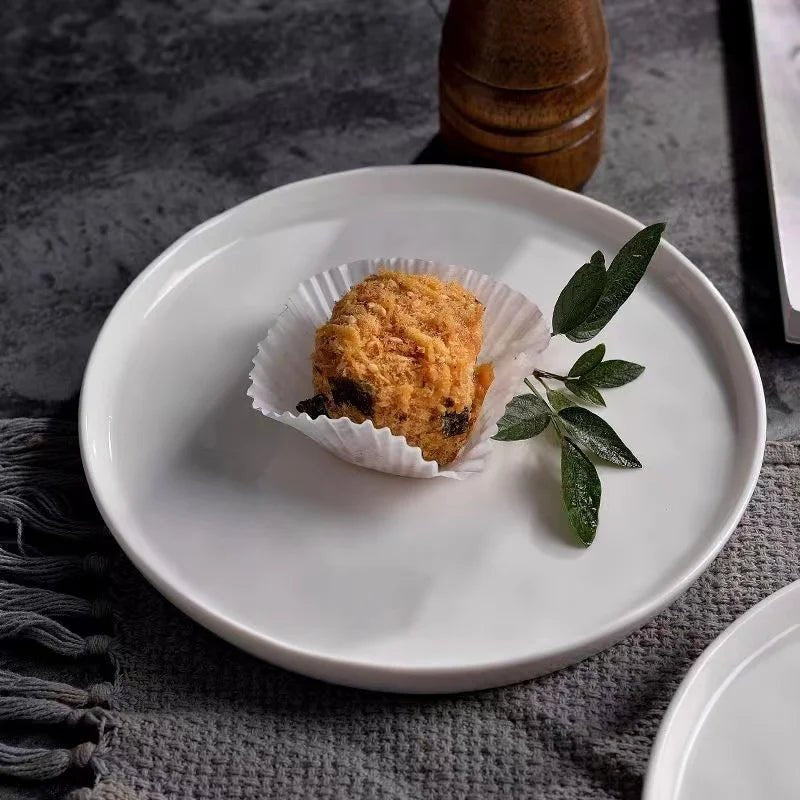 White Ceramic Dinner Serving Plate - Handy House